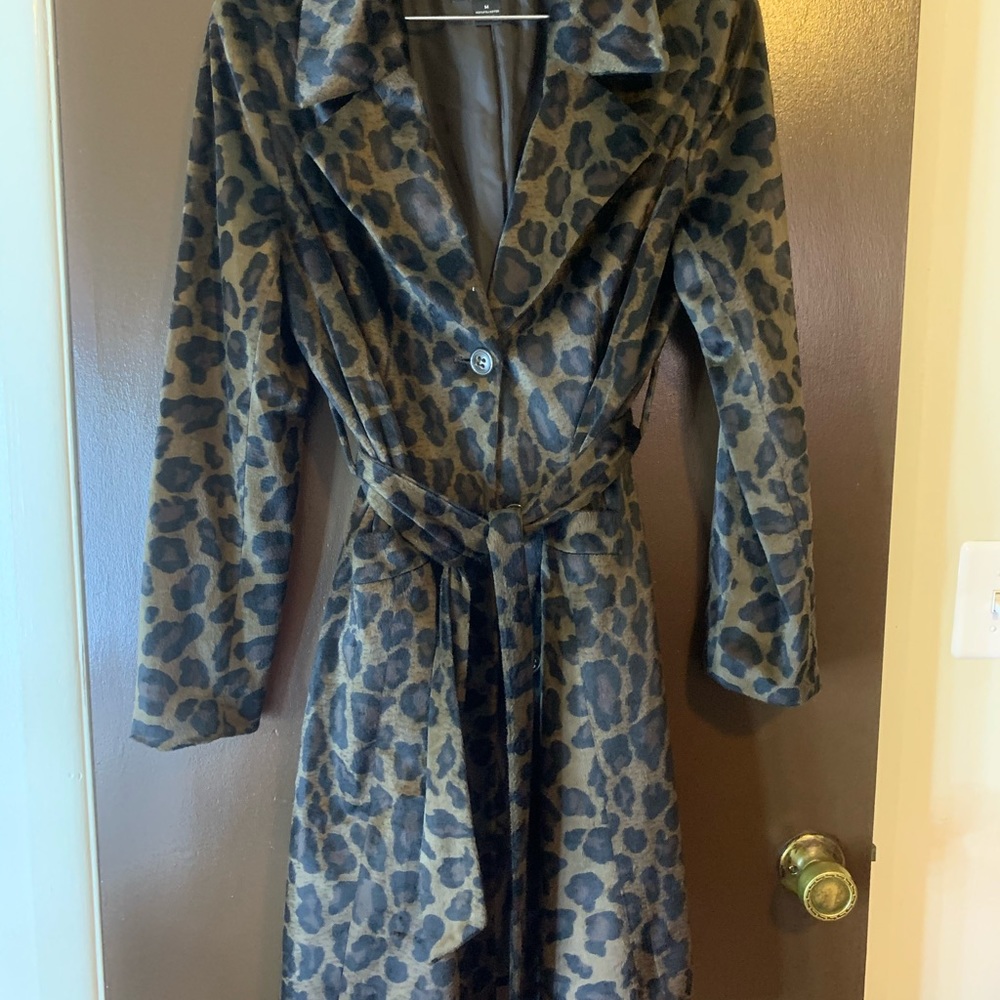 Cheetah trench coat